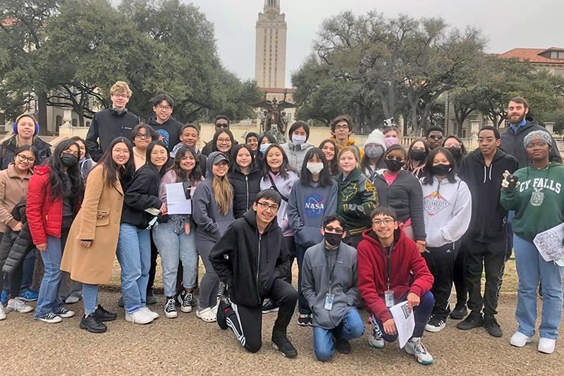 The Cypress Falls High School Science Olympiad team competed in the regional competition hosted by the University of Texas.